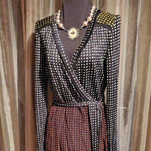 Stunning DVF Silk Wrap Dress - Retro Size 6 / Modern Size 2
